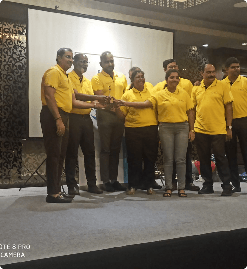 Factory workers discussing